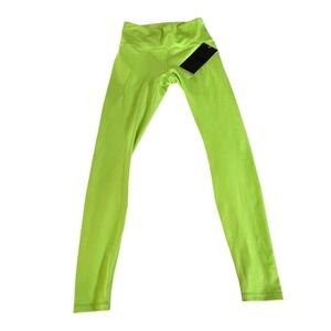 TYR Sol Hi Rise Legging Lime Green High Waist Athletic Women Size S 4/6